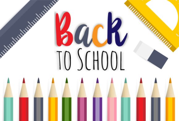 Back to School Comic Text Pop Art