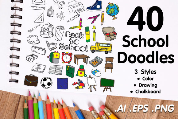 Back to School Doodle Pack – 3 Creative Styles