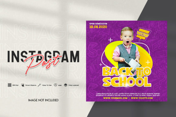 Back to School Instagram Post Templates for Marketing