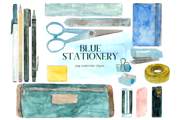 Discover the Charm of Blue Back to School Stationery Clipart for Creative Projects