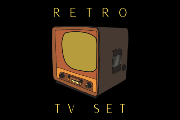 Retro Television TV Set Illustration: A Nostalgic Asset for Modern Projects