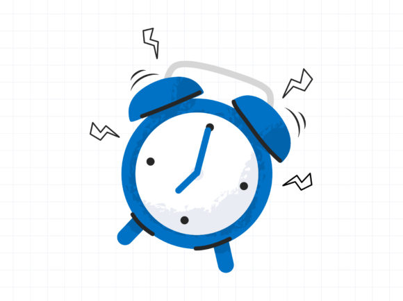 Ringing Blue Alarm Clock Minimalism: A Fresh Take on Back-to-School Design