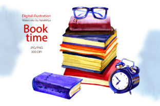 Watercolor Book Cliparts: Bringing Hand-Painted Charm to School Projects and Beyond